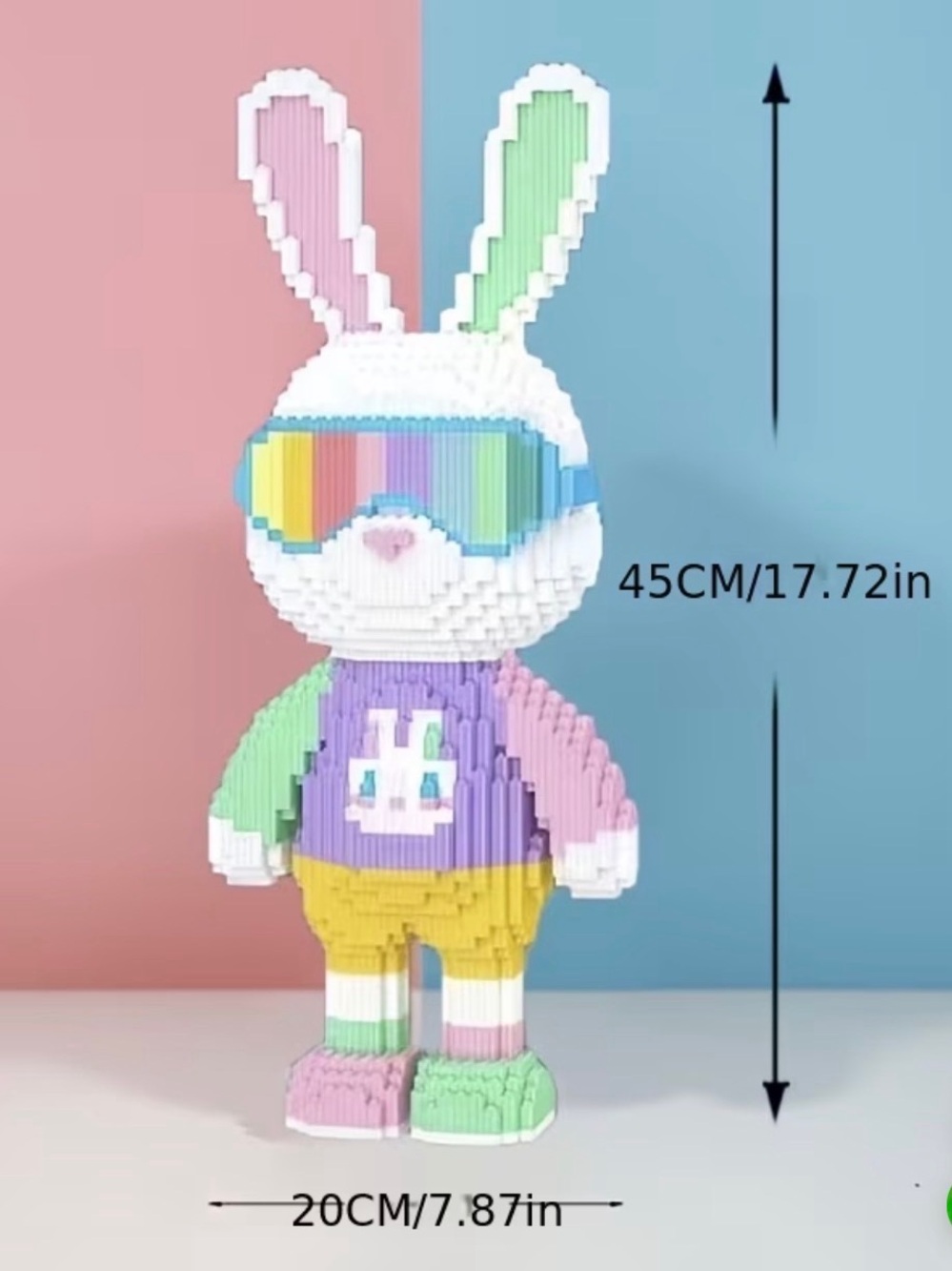 Colorful Bunny Building Block Toy - Picture 2 of 3